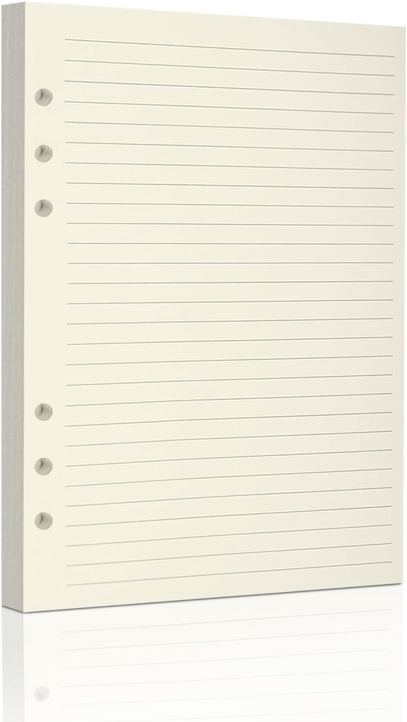 Mafegu A5 Ruled Refills Inserts for 6-Ring Binder, Loose Leaf Planner Filler Paper, Planner Inserts,80 Sheets/160 Pages,Lined(Line-A5) - Image 1